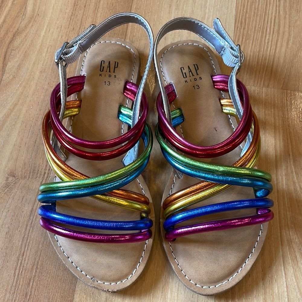 Gap Kids Rainbow Strappy Sandals size 13